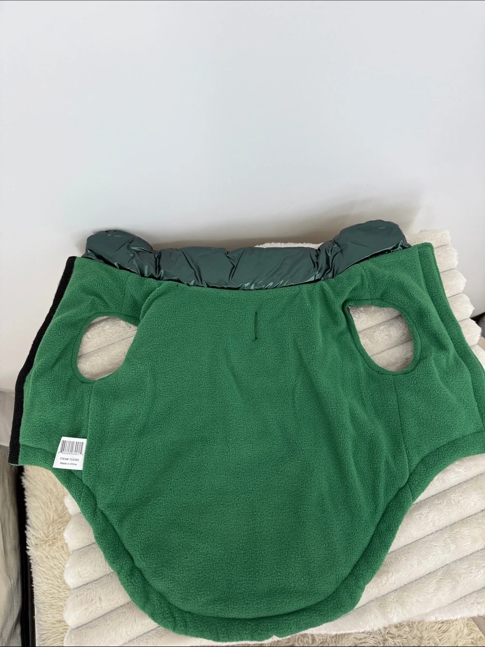 Reversible Fashion Pet Coat - Forest Green size medium nwt